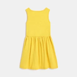 Robe Fille Jaune à Imprimé Tropical Catimini -KIALLA Vetements Magasin 0460145 800