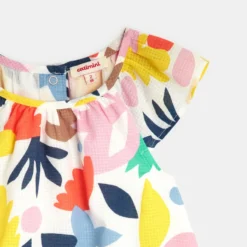 Robe Bébé Fille à Motifs Abstraits Blanche Catimini -KIALLA Vetements Magasin 0463119 800