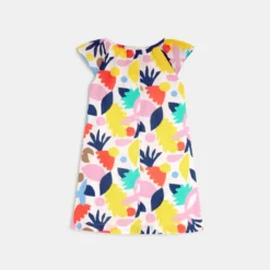 Robe Bébé Fille à Motifs Abstraits Blanche Catimini -KIALLA Vetements Magasin 0463120 800