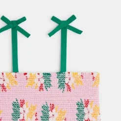 Robe à Bretelles Fille à Motifs Fleurs Exotiques Rose Catimini -KIALLA Vetements Magasin 0463196 800