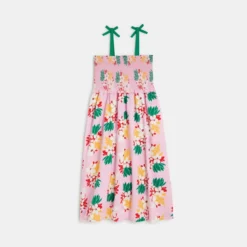 Robe à Bretelles Fille à Motifs Fleurs Exotiques Rose Catimini -KIALLA Vetements Magasin 0463197 800