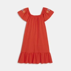Robe Fille Rouge à Broderies Catimini -KIALLA Vetements Magasin 0474580 800