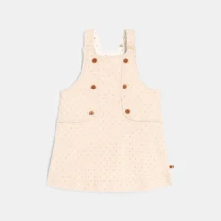 Robe Salopette Denim à Pois Blanche Bébé Fille -KIALLA Vetements Magasin 0474802 800