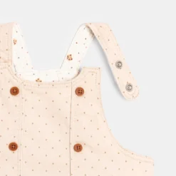 Robe Salopette Denim à Pois Blanche Bébé Fille -KIALLA Vetements Magasin 0474804 800