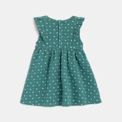 Robe à Volants En Coton Fantaisie Imprimé Libellules Verte Bébé Fille -KIALLA Vetements Magasin 0474806 800