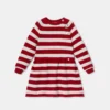 Robe-pull En Tricot Côtelé Rouge Bébé Fille Absorba