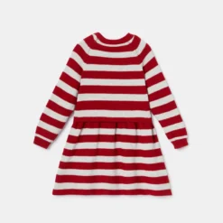 Robe-pull En Tricot Côtelé Rouge Bébé Fille Absorba -KIALLA Vetements Magasin 0483966 800