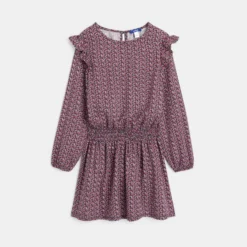 Robe Courte Imprimée Bleue Fille -KIALLA Vetements Magasin 0488336 800