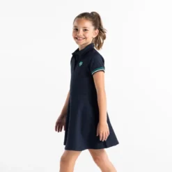 Robe Polo Manches Courtes Bleue Fille -KIALLA Vetements Magasin 0489344 800