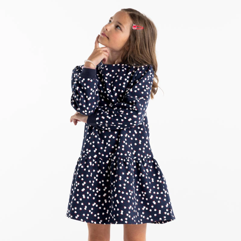 Robe Imprimée En Molleton Bleue Fille 6 Robe Imprimée En Molleton Bleue Fille – Image 6