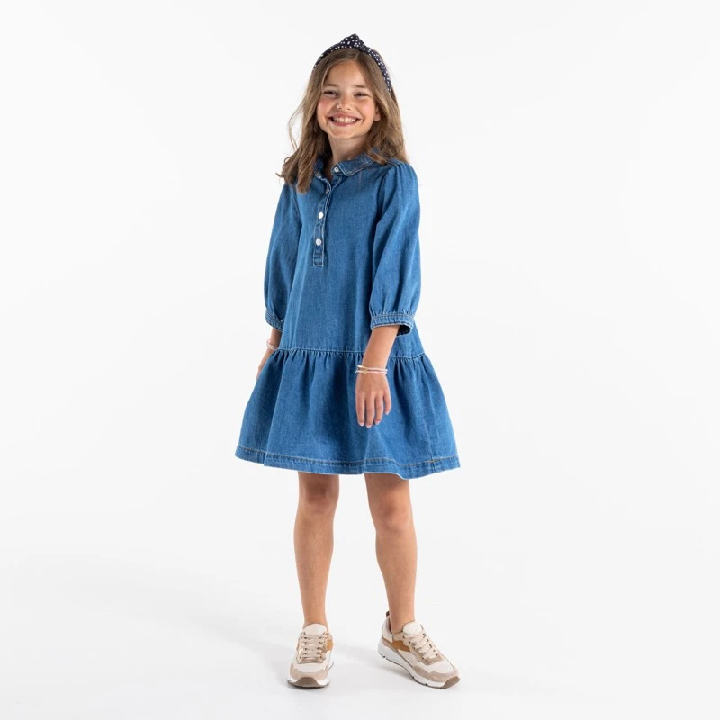 Robe-chemise En Jean Bleue Fille 1 Robe-chemise En Jean Bleue Fille