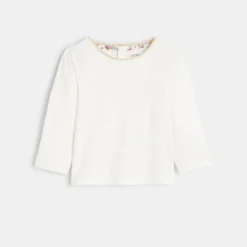 Robe Pointelle à Bretelles Et Tee-shirt Marron Bébé Fille -KIALLA Vetements Magasin 0522311 800