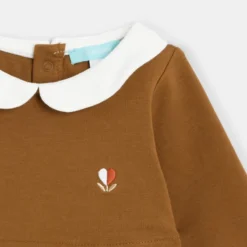 Robe 2 En 1 En Molleton Marron Bébé Fille -KIALLA Vetements Magasin 0522319 800