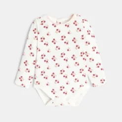 Robe à Bretelles à Rayures Et Body Fleuri Rose Naissance -KIALLA Vetements Magasin 0523484 800