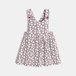 Robe à Bretelles En Velours Fleuri Et Body Rose Naissance -KIALLA Vetements Magasin 0523501 800