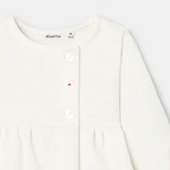 Robe En Tubique Fantaisie Blanche Naissance Absorba -KIALLA Vetements Magasin 0535762 800