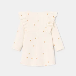 Robe En Molleton à Manches Volantées Rose Bébé Fille Absorba -KIALLA Vetements Magasin 0535855 800