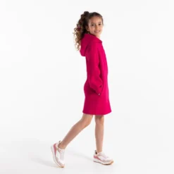 Robe Sweat-shirt à Capuche Rose Fille