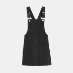 Robe-salopette En Jean Noire Fille -KIALLA Vetements Magasin 0536464 800