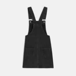 Robe-salopette En Jean Noire Fille -KIALLA Vetements Magasin 0536465 800