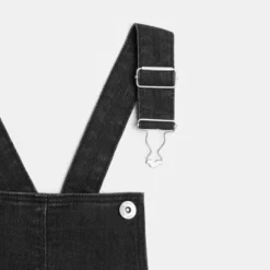 Robe-salopette En Jean Noire Fille -KIALLA Vetements Magasin 0536466 800