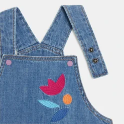 Robe Salopette Bébé Fille Denim Brodée Bleue Catimini -KIALLA Vetements Magasin 0537438 800