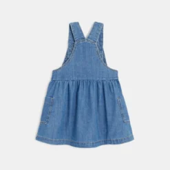 Robe Salopette Bébé Fille Denim Brodée Bleue Catimini -KIALLA Vetements Magasin 0537439 800