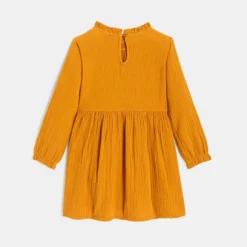 Robe En Gaze De Coton Orange Fille -KIALLA Vetements Magasin 0548214 800