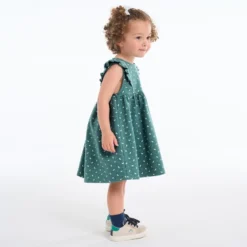 Robe à Volants En Coton Fantaisie Imprimé Libellules Verte Bébé Fille -KIALLA Vetements Magasin 0548273 800