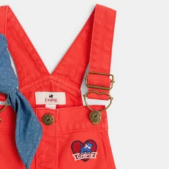 Robe Salopette Denim Fille Rouge Chipie -KIALLA Vetements Magasin 0549251 800