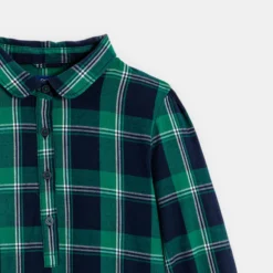 Robe à Carreaux écossais Marine Et Vert Fille -KIALLA Vetements Magasin 0552370 800